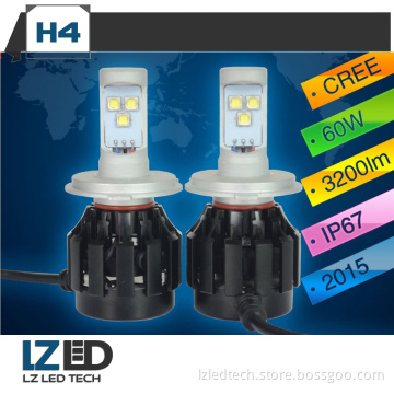 Super Bright H4 HB2 LED Driving lights instead of Xenon HID Driving lights or halogen lights 6000K 3200LM